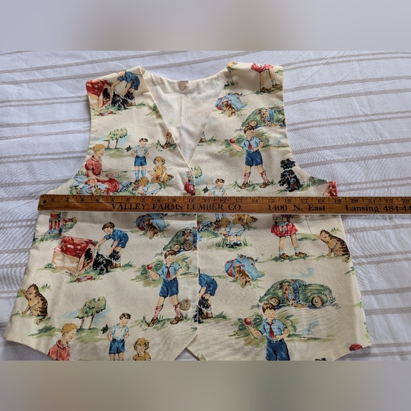 Vintage Print Vest size Medium - Picture 3 of 7